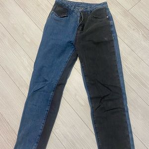 two-tone jeans